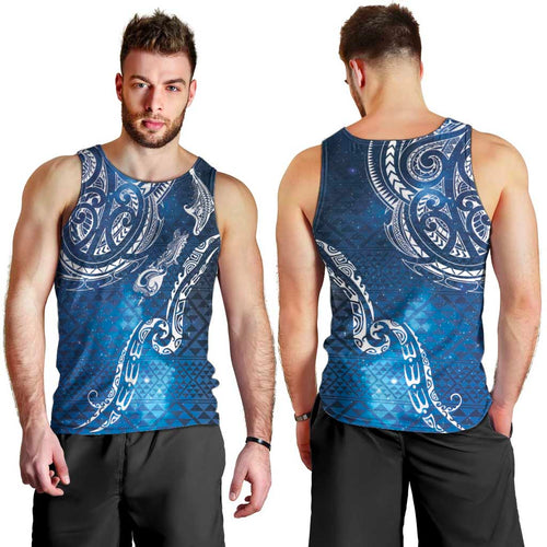 Matariki Galaxy Men Tank Top New Zealand Map Maori Pattern