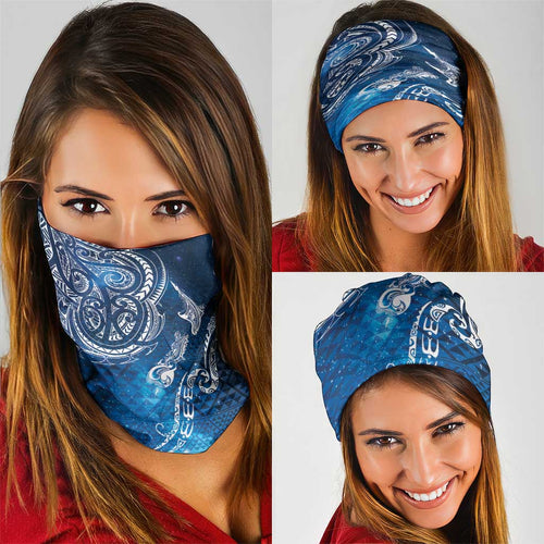 Matariki Galaxy Neck Gaiter New Zealand Map Maori Pattern