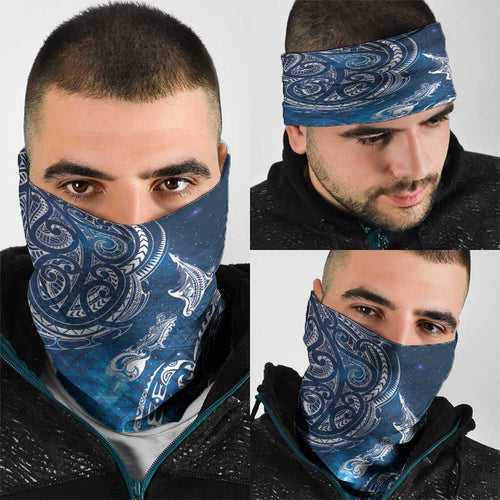 Matariki Galaxy Neck Gaiter New Zealand Map Maori Pattern
