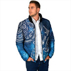 Matariki Galaxy Padded Jacket New Zealand Map Maori Pattern