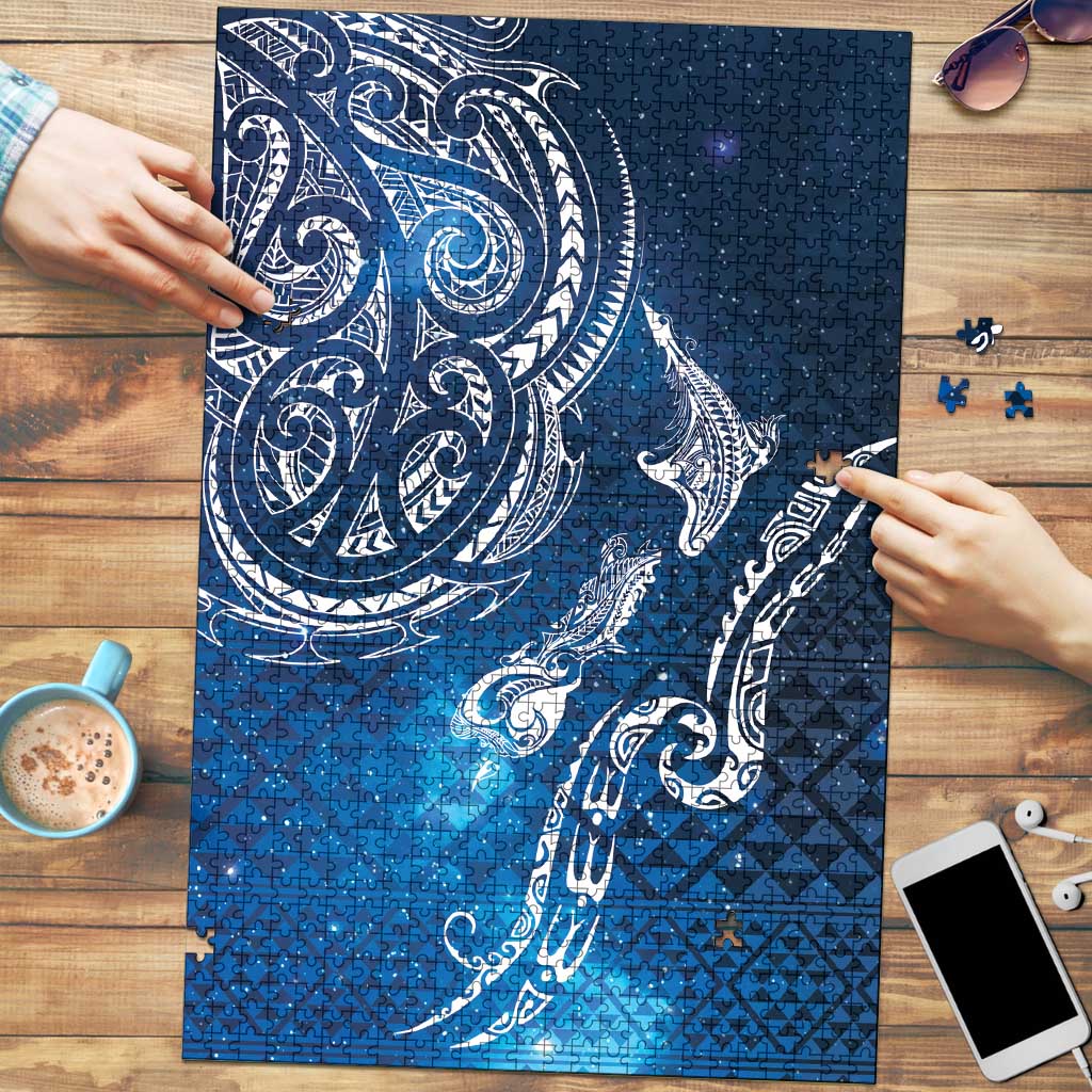 Matariki Galaxy Puzzle New Zealand Map Maori Pattern