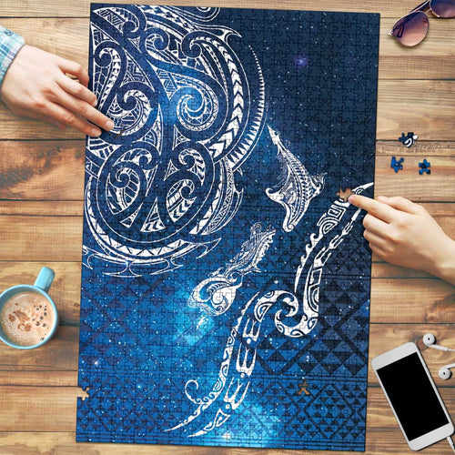 Matariki Galaxy Puzzle New Zealand Map Maori Pattern