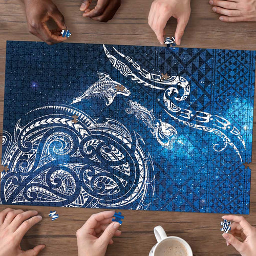Matariki Galaxy Puzzle New Zealand Map Maori Pattern