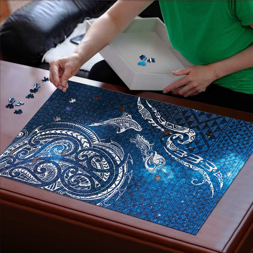 Matariki Galaxy Puzzle New Zealand Map Maori Pattern