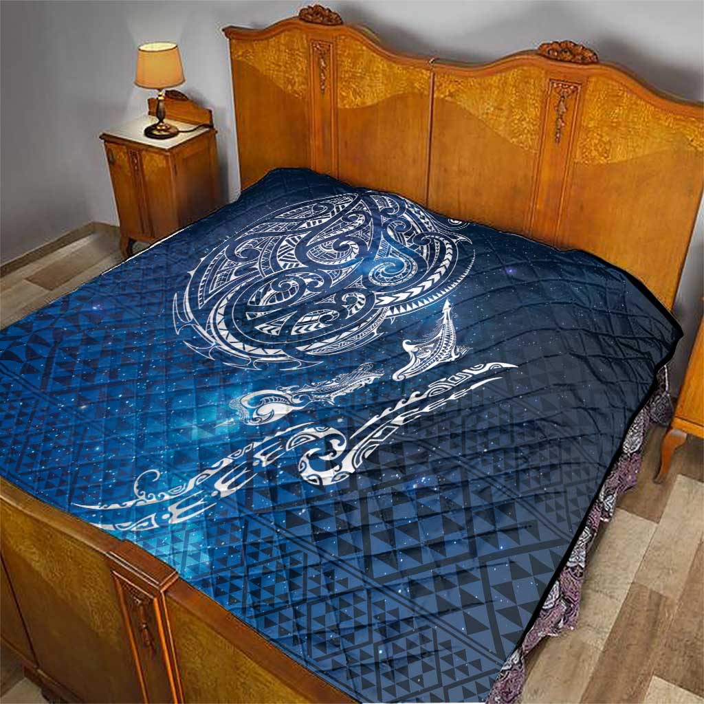 Matariki Galaxy Quilt New Zealand Map Maori Pattern