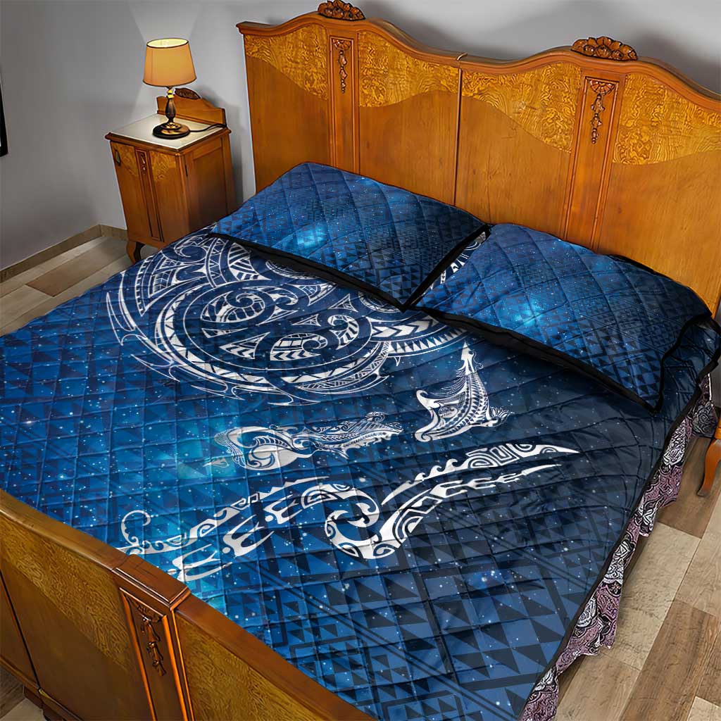 Matariki Galaxy Quilt Bed Set New Zealand Map Maori Pattern
