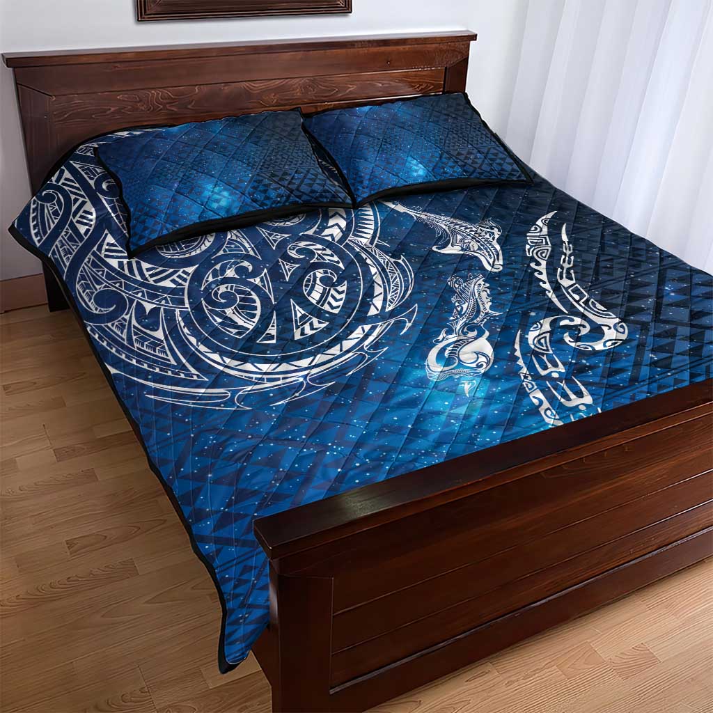 Matariki Galaxy Quilt Bed Set New Zealand Map Maori Pattern