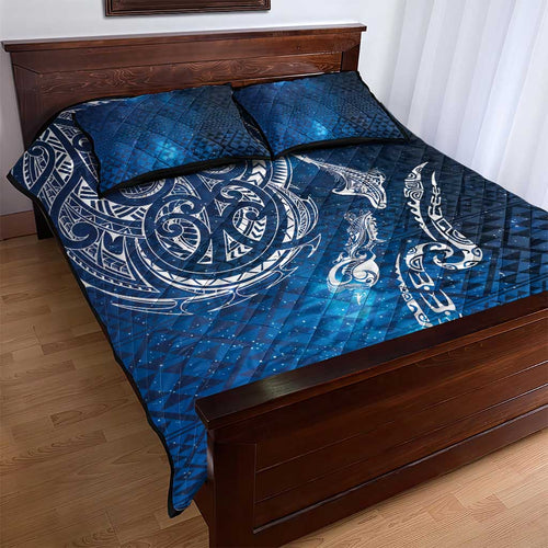 Matariki Galaxy Quilt Bed Set New Zealand Map Maori Pattern