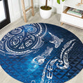 Matariki Galaxy Round Carpet New Zealand Map Maori Pattern