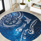 Matariki Galaxy Round Carpet New Zealand Map Maori Pattern