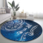 Matariki Galaxy Round Carpet New Zealand Map Maori Pattern