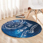 Matariki Galaxy Round Carpet New Zealand Map Maori Pattern