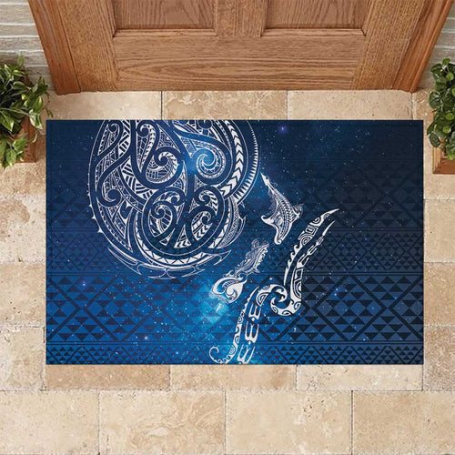 Matariki Galaxy Rubber Doormat New Zealand Map Maori Pattern