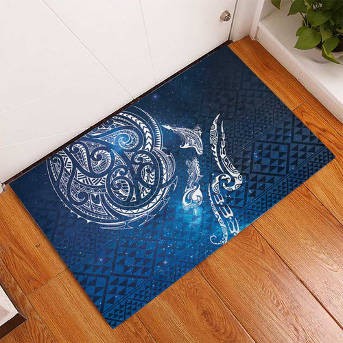 Matariki Galaxy Rubber Doormat New Zealand Map Maori Pattern