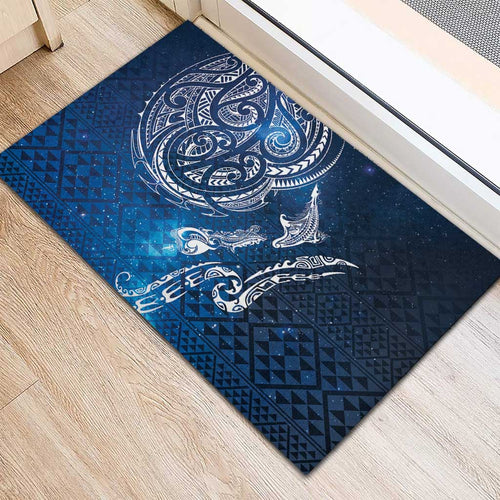 Matariki Galaxy Rubber Doormat New Zealand Map Maori Pattern