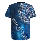 Matariki Galaxy Rugby Jersey New Zealand Map Maori Pattern