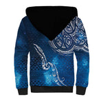 Matariki Galaxy Sherpa Hoodie New Zealand Map Maori Pattern