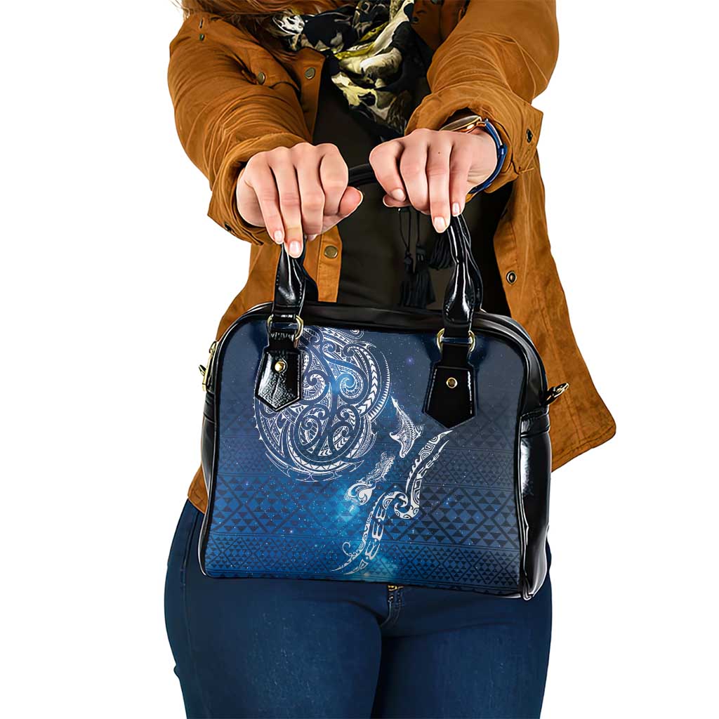 Matariki Galaxy Shoulder Handbag New Zealand Map Maori Pattern