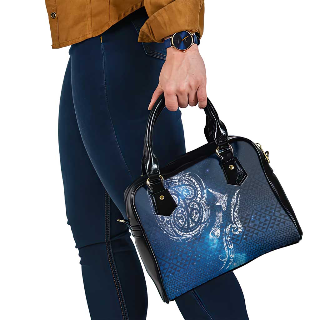Matariki Galaxy Shoulder Handbag New Zealand Map Maori Pattern