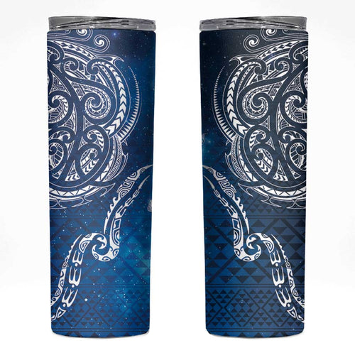 Matariki Galaxy Skinny Tumbler New Zealand Map Maori Pattern
