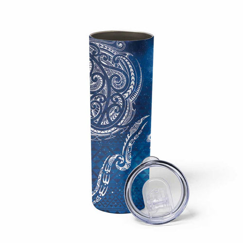 Matariki Galaxy Skinny Tumbler New Zealand Map Maori Pattern