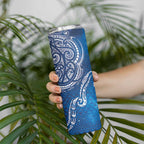 Matariki Galaxy Skinny Tumbler New Zealand Map Maori Pattern