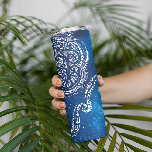Matariki Galaxy Skinny Tumbler New Zealand Map Maori Pattern