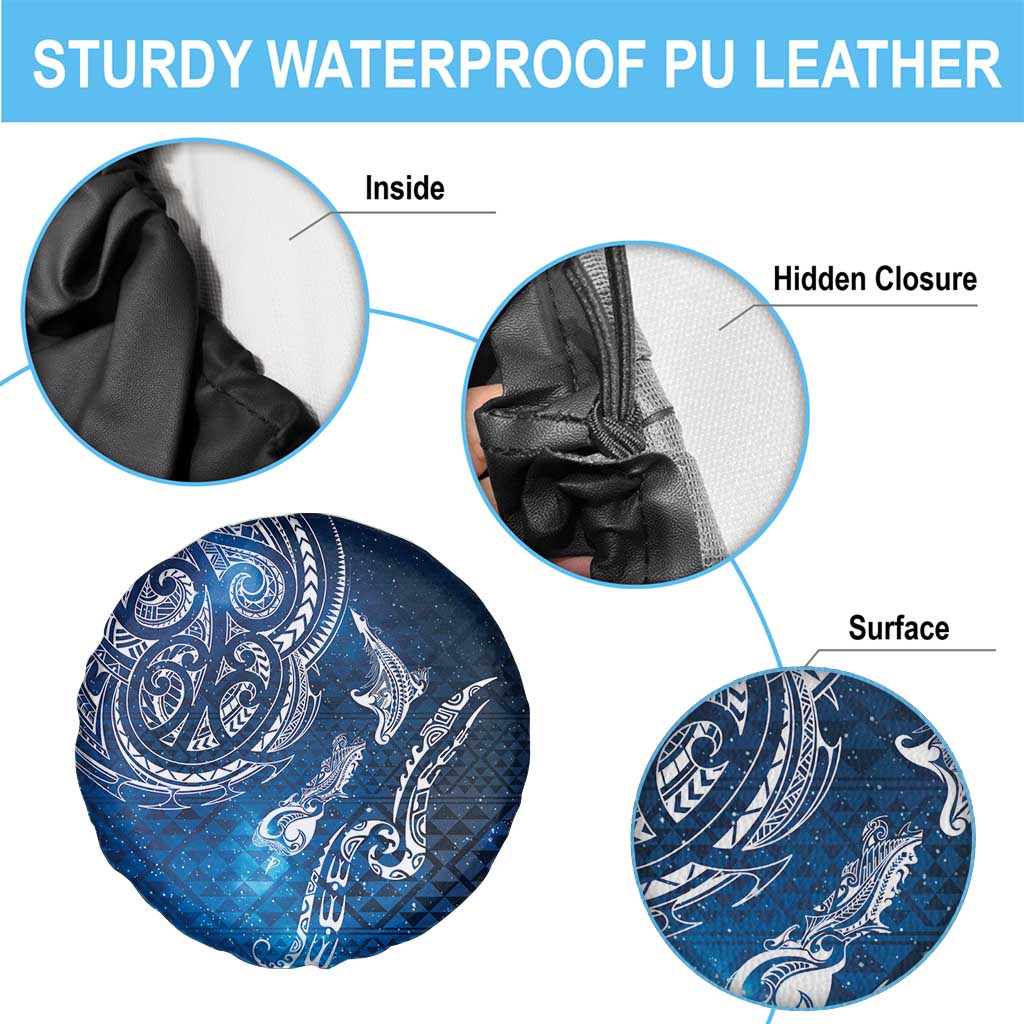 Matariki Galaxy Spare Tire Cover New Zealand Map Maori Pattern