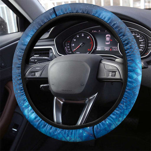 Matariki Galaxy Steering Wheel Cover New Zealand Map Maori Pattern