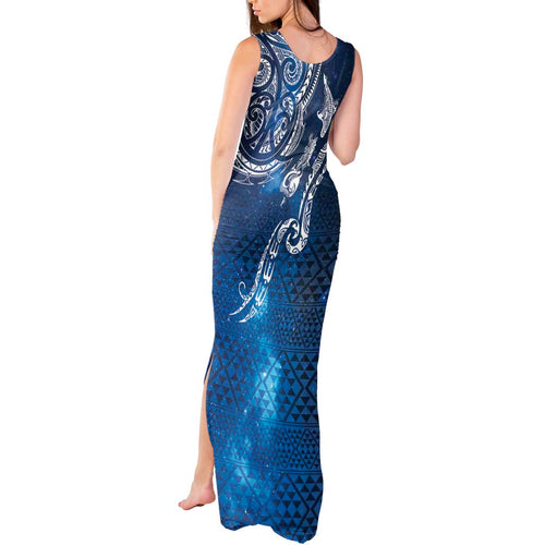 Matariki Galaxy Tank Maxi Dress New Zealand Map Maori Pattern