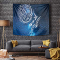 Matariki Galaxy Tapestry New Zealand Map Maori Pattern
