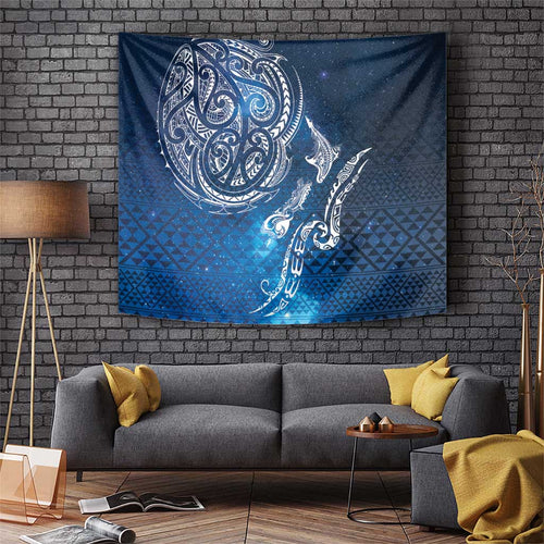 Matariki Galaxy Tapestry New Zealand Map Maori Pattern