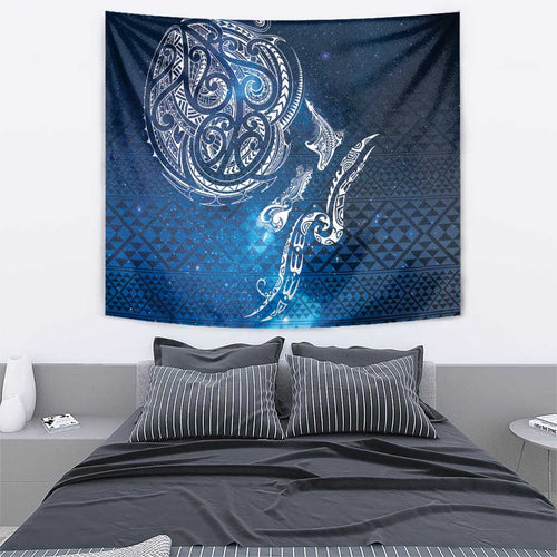 Matariki Galaxy Tapestry New Zealand Map Maori Pattern