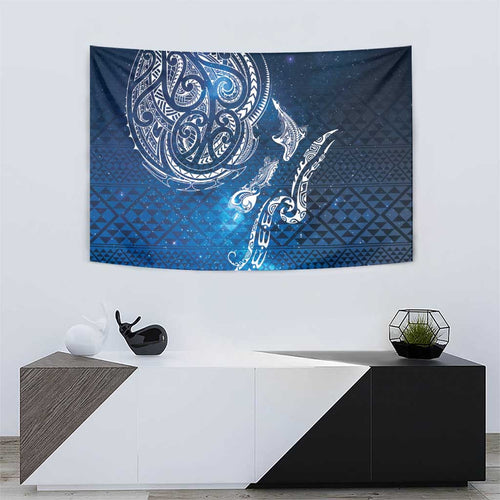 Matariki Galaxy Tapestry New Zealand Map Maori Pattern