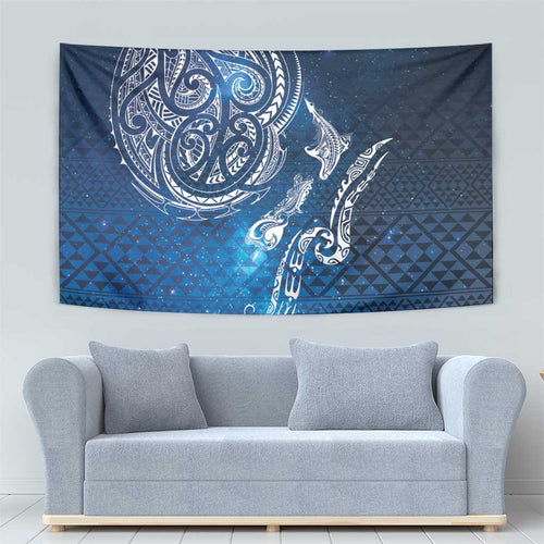 Matariki Galaxy Tapestry New Zealand Map Maori Pattern