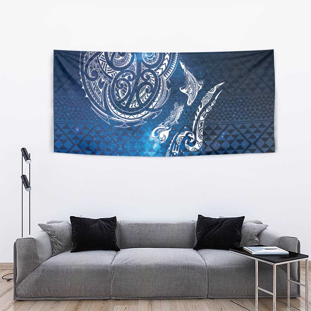 Matariki Galaxy Tapestry New Zealand Map Maori Pattern