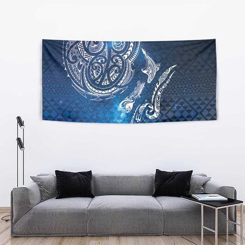 Matariki Galaxy Tapestry New Zealand Map Maori Pattern