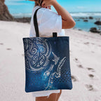 Matariki Galaxy Tote Bag New Zealand Map Maori Pattern