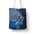 Matariki Galaxy Tote Bag New Zealand Map Maori Pattern