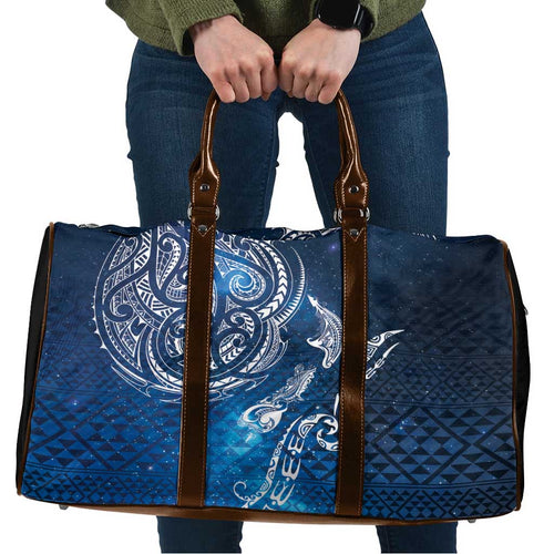 Matariki Galaxy Travel Bag New Zealand Map Maori Pattern