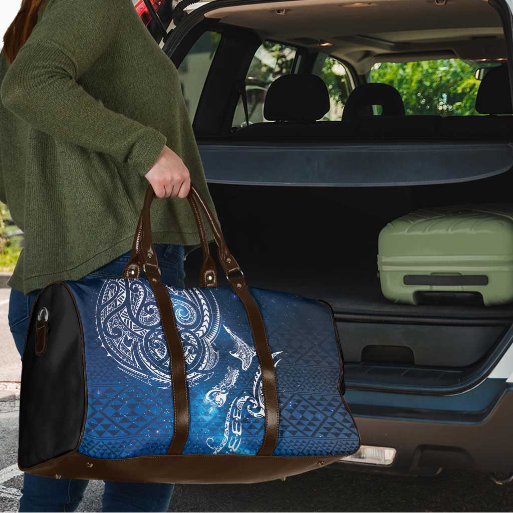 Matariki Galaxy Travel Bag New Zealand Map Maori Pattern