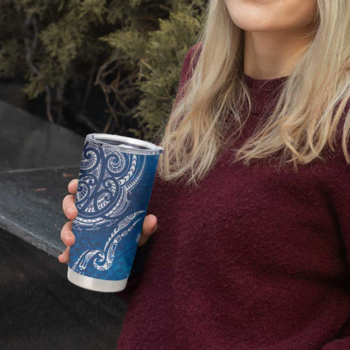 Matariki Galaxy Tumbler Cup New Zealand Map Maori Pattern