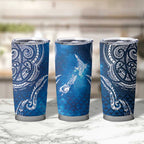 Matariki Galaxy Tumbler Cup New Zealand Map Maori Pattern