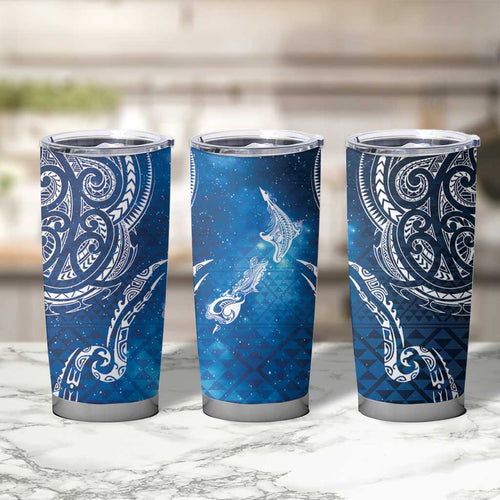 Matariki Galaxy Tumbler Cup New Zealand Map Maori Pattern