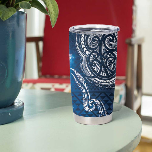 Matariki Galaxy Tumbler Cup New Zealand Map Maori Pattern