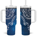 Matariki Galaxy Tumbler With Handle New Zealand Map Maori Pattern