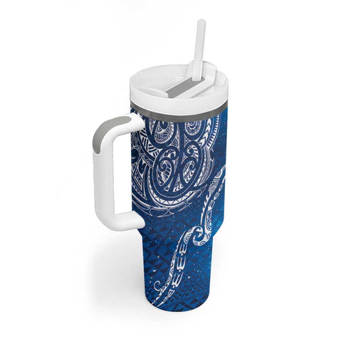 Matariki Galaxy Tumbler With Handle New Zealand Map Maori Pattern