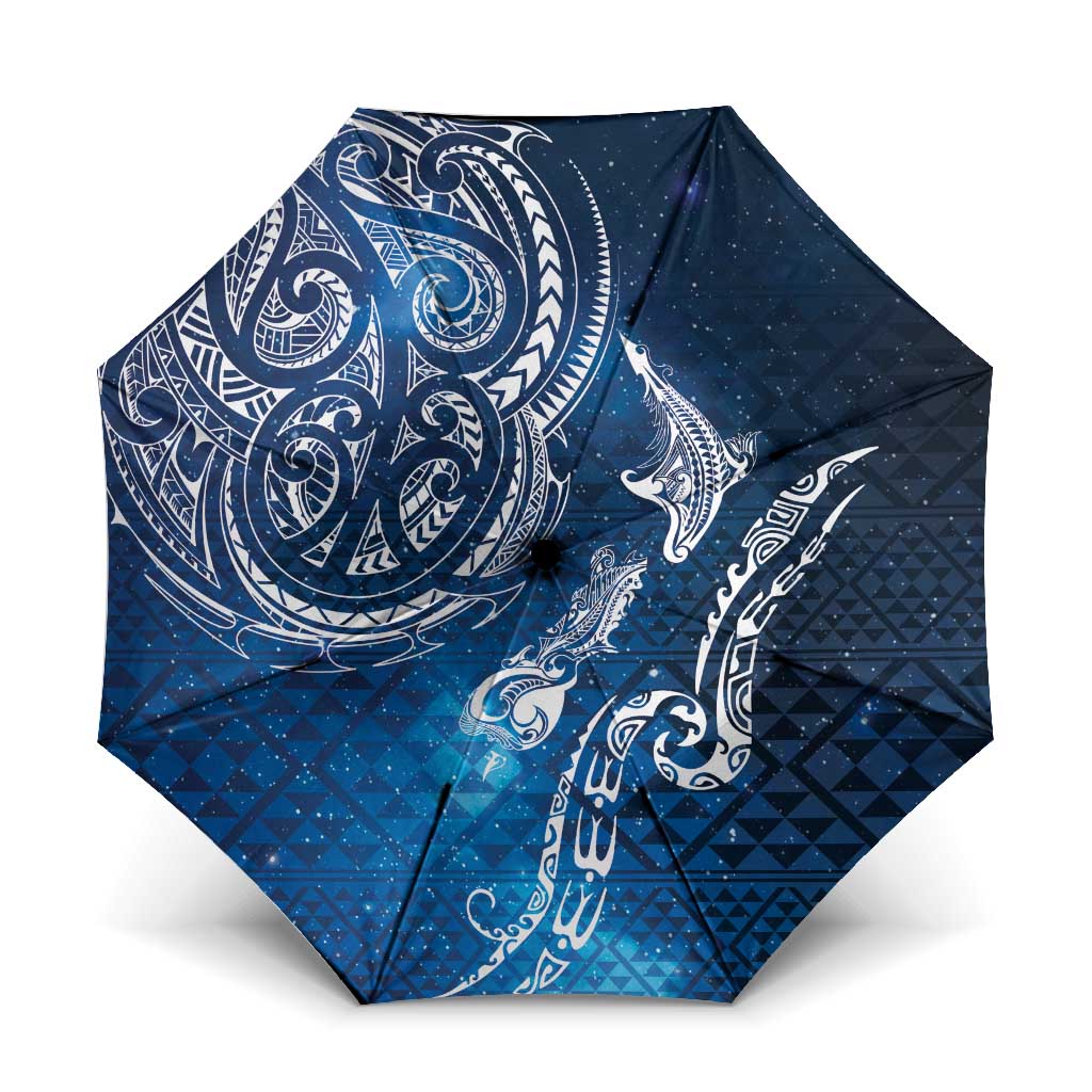 Matariki Galaxy Umbrella New Zealand Map Maori Pattern