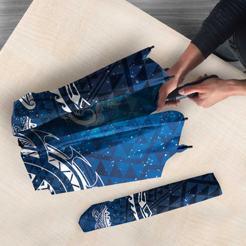 Matariki Galaxy Umbrella New Zealand Map Maori Pattern