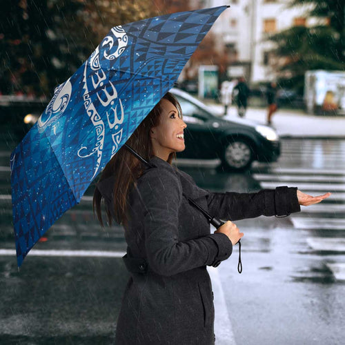 Matariki Galaxy Umbrella New Zealand Map Maori Pattern